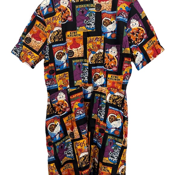 BNWT Dangerfield Cereal Cotton Shirt Dress Retro Australiana NZ Theme Print - Picture 5 of 10